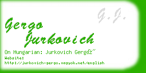 gergo jurkovich business card